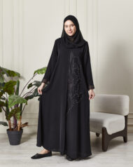 Leyali Dubai: Kristal Işıltılı İpek Abaya