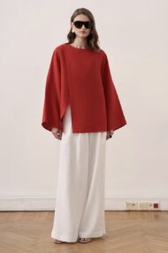 Azela Belted Linen Blouse - Görsel 2